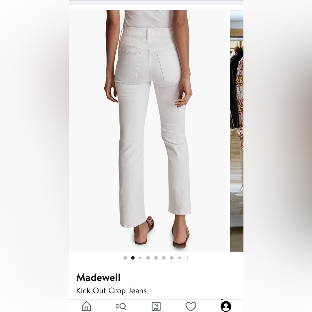 Madewell Kick Out Crop Jeans White Size 32